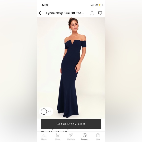 Navy blue lulus wedding guest dress size small - Picture 1 of 2